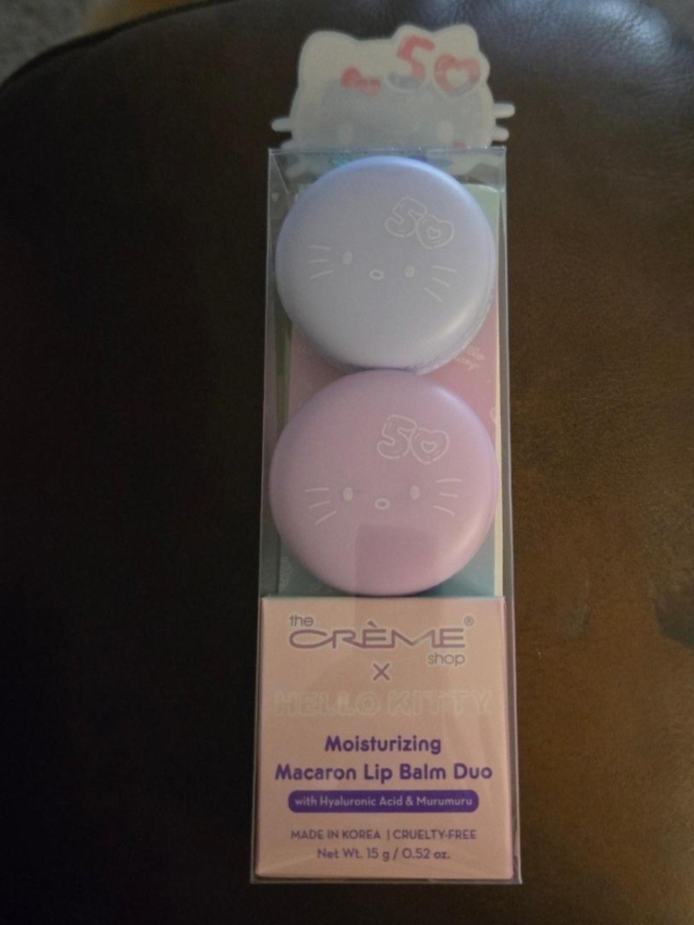 x Hello Kitty Moisturizing Macaron Lip Balm Duo - Pastel Pink & Lavender